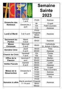 Affiche Semaine Sainte 2023
